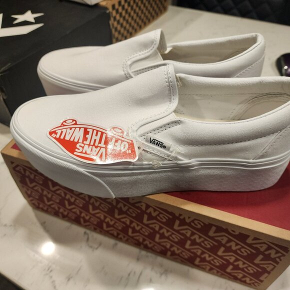 Vans Classic White Slip-On Sneakers - Picture 2 of 6